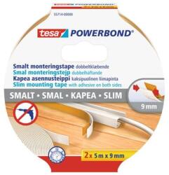 tesa Szerelőszalag, keskeny, 2 x 9 mm x 5 m, TESA, "Powerbond (55714-00000-04)