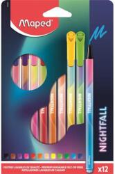 Maped Filctoll készlet, 2, 5 mm, kimosható, MAPED "Nightfall", 12 különböző szín (844400) - mystock