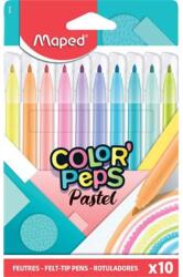 Maped Filctoll készlet, 2, 8 mm, kimosható, MAPED "Color`Peps Pastel", 10 különböző pasztell szín (845469)