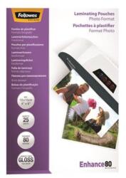 Fellowes Meleglamináló fólia, 80 mikron, 100x150 mm, fényes, 25 db, FELLOWES (5440602) - mystock