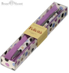 Bruno Visconti Felicita Dots 0, 7 mm, kék, fém golyóstoll (P3011-4503) - ebuymarket