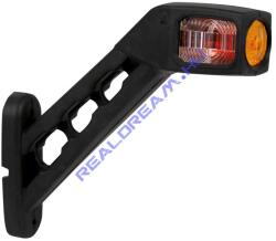 Dasteri Szélességjelző 10-33V LED-es Piros/Fehér/Sárga 45 fokos hosszú ferde BAL oldal 149mm kinyúlás - DSL-6300567L (DSL-630H567L)