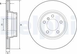 DELPHI Disc frana DELPHI BG4458C - centralcar