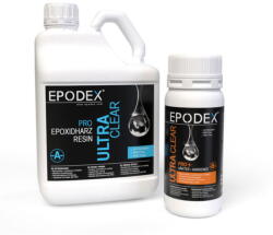 Epodex Rasina epoxidica Epodex Ultra transparenta de turnare PRO + grosime 0, 1-5 cm Neon ROZ 15, 0kg (10kg A + 5kg B)