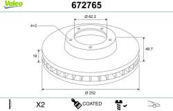 VALEO Disc frana VALEO 672765