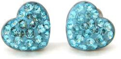 HÉRA SZÍV fülbevaló - 10 mm (light turquoise) (2023062715)