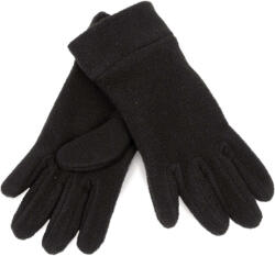 Kariban poliészter polár 5 ujjas gyerekkesztyű - fekete (kp882black)