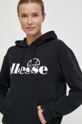 Ellesse felső Lyara OH Hoody fekete, női, nyomott mintás, kapucnis, SGP16455 - fekete XXS