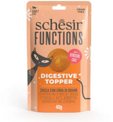 Schesir SCHESIR Functions Digestive Topper, dovleac, plic hrană umedă fără cereale pisici, sistem digestiv, (topping), 40g