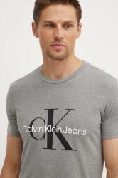 Calvin Klein Jeans pamut póló szürke, férfi, nyomott mintás, J30J320935 - szürke XL
