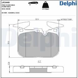 DELPHI fékbetétkészlet, tárcsafék DELPHI LP2449 (LP2449)
