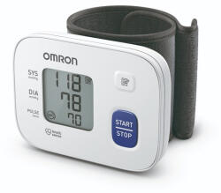 Omron Tensiometru automat Omron pentru incheietura mainii, cu afisaj, masurarea tensiunii arteriale si pulsului, Alb
