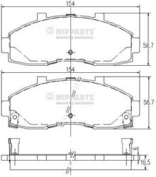 NIPPARTS set placute frana, frana disc NIPPARTS J3600313 - automobilus