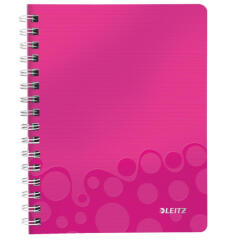Leitz Caiet de birou A5, Leitz WOW Get Organized, A5, dictando - roz metalizat (L-46390023) - siscom-papetarie