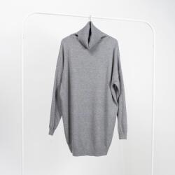  Pulover lung cu guler din tricot soft - Roșu (9360.4)