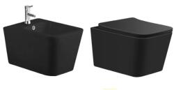 Anahita Construction Set vas WC si Bideu suspendat negru Recall, Anahita (LX1907MBBID1067MB)