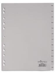 DURABLE Regiszter DURABLE műanyag nyomtatott A/4 Jan-Dec 12 részes szürke A 650710 (650710)