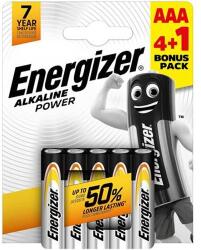 Energizer Elem, AAA mikro, 4+1 db, ENERGIZER "Alkaline Power (EEAAA5AP) - jatekotthon