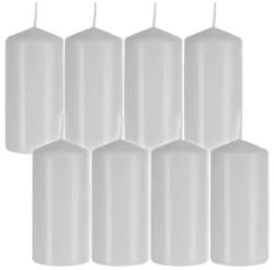  Pillar candle white 8 pcs