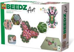 SES Creative Set margele de calcat Beedz Art - Botanica cu placi hexagonale (06021)