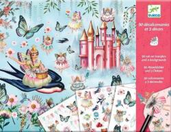 DJECO Planse ilustrate pentru decorat cu stickere - Taramul fermecat (DJ09566)
