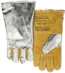 Weldas Hegesztőkesztyű aluminium bevonattal / hasított szarvasbőr XL (fehér/sárga) (10-2385/XL)