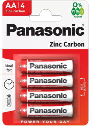 Panasonic Zinc RED féltartós Ceruza elem AA (R06) B4 - digitalnet