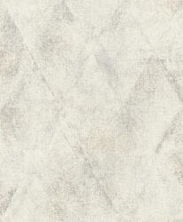 Geometrikus Vintage rombuszminta durva textil háttéren szürkésfehér kékesszürke ezüst kiemelés tapéta (507324)