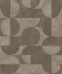 Rasch Concrete 521368 Geometrikus játékos körök retro hangulatú grafikai design szürkésbarna barna tapéta (521368)