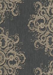 Erismann ELLE Decoration 10154-15 Neoklasszikus hímzett barokk díszítőminta fekete arany csillogó mintarészletek tapéta (10154-15)