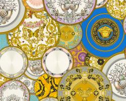 As-Creation Versace 3, 34901-1 design különböző mintájú dísztányérok szines tapéta (34901-1)