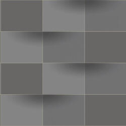  Casadeco Perception BLOCKS 86539505 Geometrikus Térhatású téglalapok vonalak és textúrák egyensúlya grafitszürke árnyalatok tapéta (86539505)