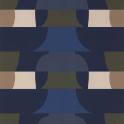 Lutece California Nostalgie 51201001 DECO 70's BLEU Avantgarde retrominta a 70-es évekből sötétkék kék szürke krém barna khaki tapéta (51201001)