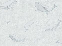 BN Doodleedo 220731 DIVE INTO THE OCEAN Gyerekszobai fürdőző óriáscetek fehér zöld szürke szürkészöld tapéta (220731)
