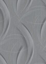  Erismann Fashion for Walls 3, 10218-10 Millenium Design nagyvonalú ívek és karcolatok szürke árnyalatok ezüst arany tapéta (10218-10)