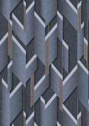 Erismann Fashion for Walls 2 by GMK 10145-08 Design Ipari formatervezés 3D szálcsiszolt nemes fényű felület acélkék szürke barna tapéta (10145-08)