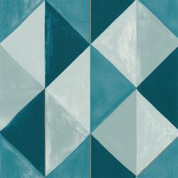 Caselio Green Life 101706027 PLENITUDE Geometrikus díszítőminta szürke szürkéskék kék árnyalatok arany tapéta (GNL101706027)