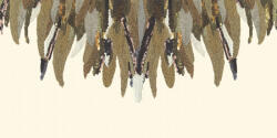 Eijffinger MUSEUM 307409 FANCY FEATHER Vintage Díszes madártoll kompozíció krémszín arany szines falpanel (307410)