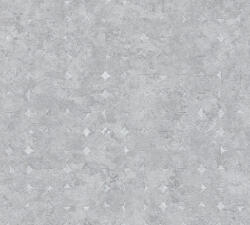  Beton háttéren finom körökkel kialakított 3D grafikus minta szürke és fémes ezüst tónus tapéta (39656-5)