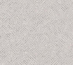 Intuitív és intenzív - Bécs által inspirált - grafikus design szürke/világosszürke és fémes ezüst mintarajzolat tapéta (38828-4)