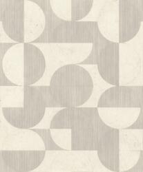 Rasch Concrete 521313 Geometrikus játékos körök retro hangulatú grafikai design krém szürkésbézs tapéta (521313)