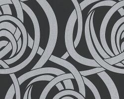  As-Creation Flock 4, 95693-2 Design grafikus fekete szürke ezüst tapéta (95693-2)