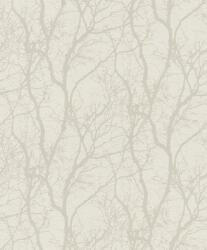  Rasch #tapetenwechsel 633252 natur faágak matt texturált krémfehér alap fényes fehér ágak tapéta (633252)