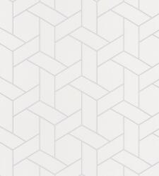  Casadeco Helsinki 82030121 FOCALE BLANC geometrikus krémfehér fémes pontokkal tapéta (82030121)