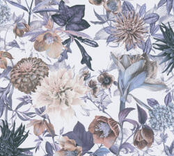 As-Creation Dream Flowery 38175-1 Virágos buja virágmotívum liliomokkal fehér lila szines tapéta (38175-1)