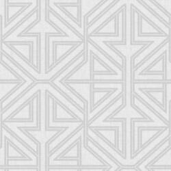  Merész vonalú geometriai minta finom textil háttéren világosszürke és szürke tónus tapéta (FD26227)