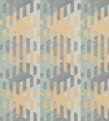  Casadeco Nova 84167428 CHEVRON Grafikus csíkok és formák mátrixa döbbenetes 3D hatás zöld szürkészöld sárga tapéta (84167428)