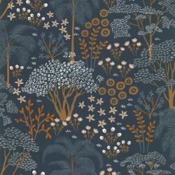 Lutece Jardin d'Eden 51203101 EDEN BLEU Botanikus Vintage maga a Paradicsom! kék szines tapéta (51203101)