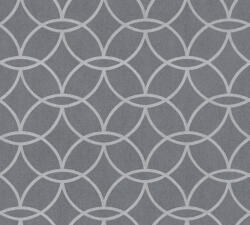 Architects Paper VILLA 37564-5 Geometrikus grafikus absztrakt körminta szürke antracit ezüst enyhe mintafény csillogó pontok játéka (37564-5)