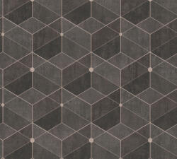 As-Creation Titanium 3, 38202-4 Geometrikus grafikus 3D szürke és szürkésbarna árnyalatok antracit bézsarany tapéta (38202-4)